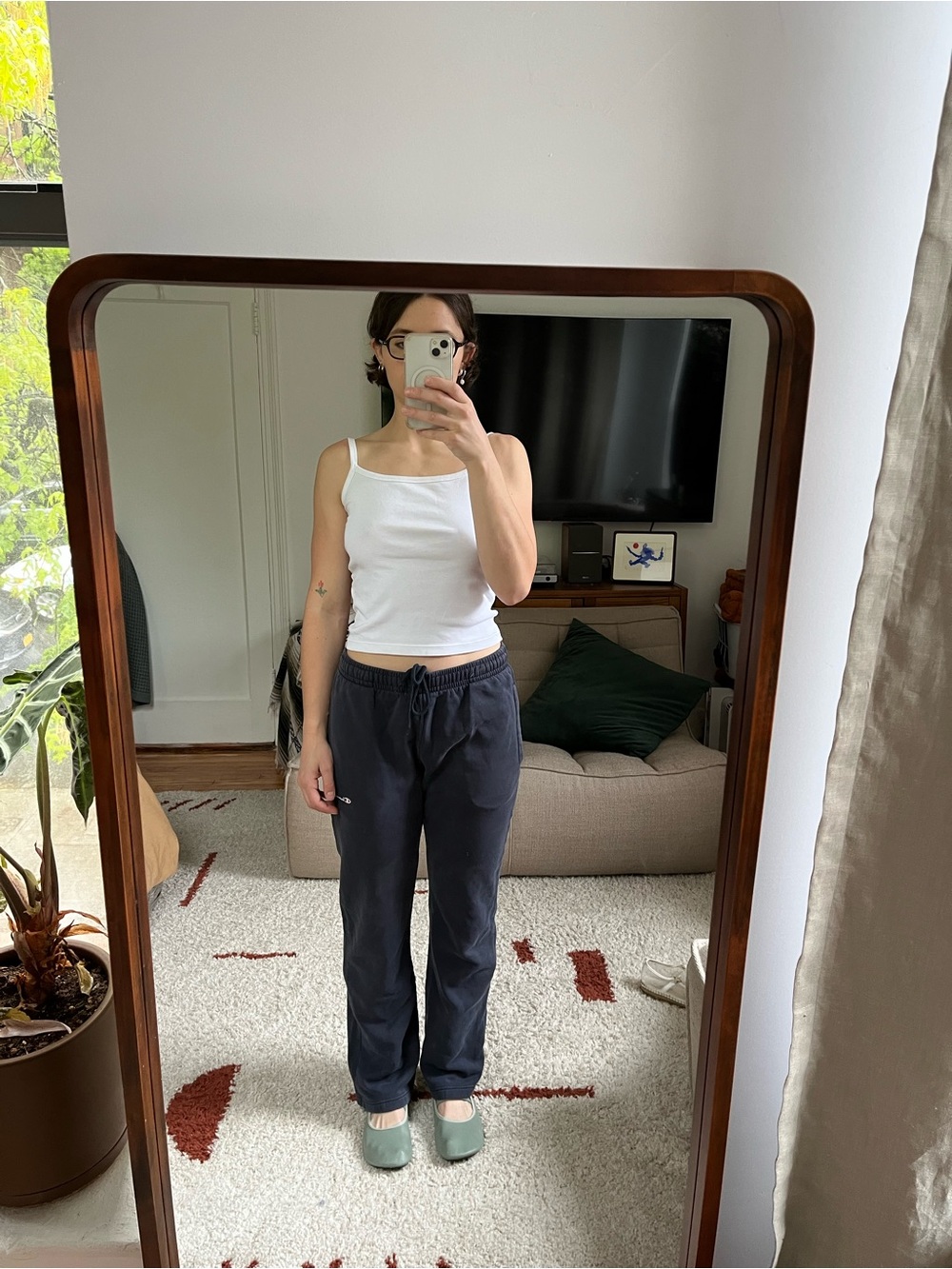 Womens Black Drawstring Jogger Pants - Unbranded